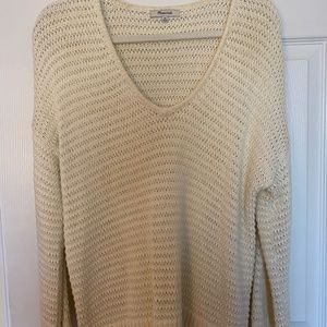 MADEWELL open-knit cream sweater